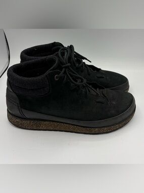 Birkenstock Honnef high black nubuck leather ankle boot men’s 10 casual lace up